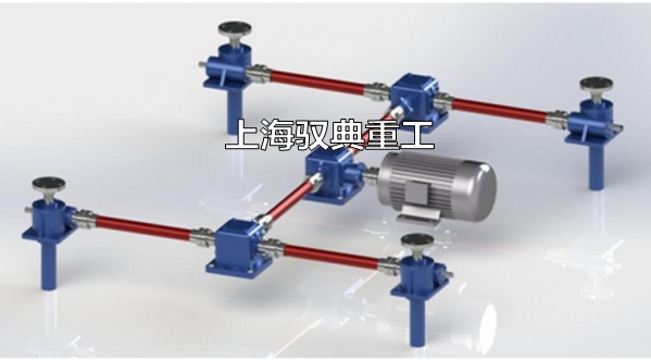 SWL絲桿升降機(jī)四臺聯(lián)動(dòng)同步升降機(jī)構(gòu)平臺圖片